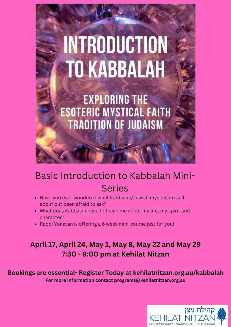 Banner Image for Introduction to Kabbalah  A Mini Lecture Series with Rabbi Yonatan